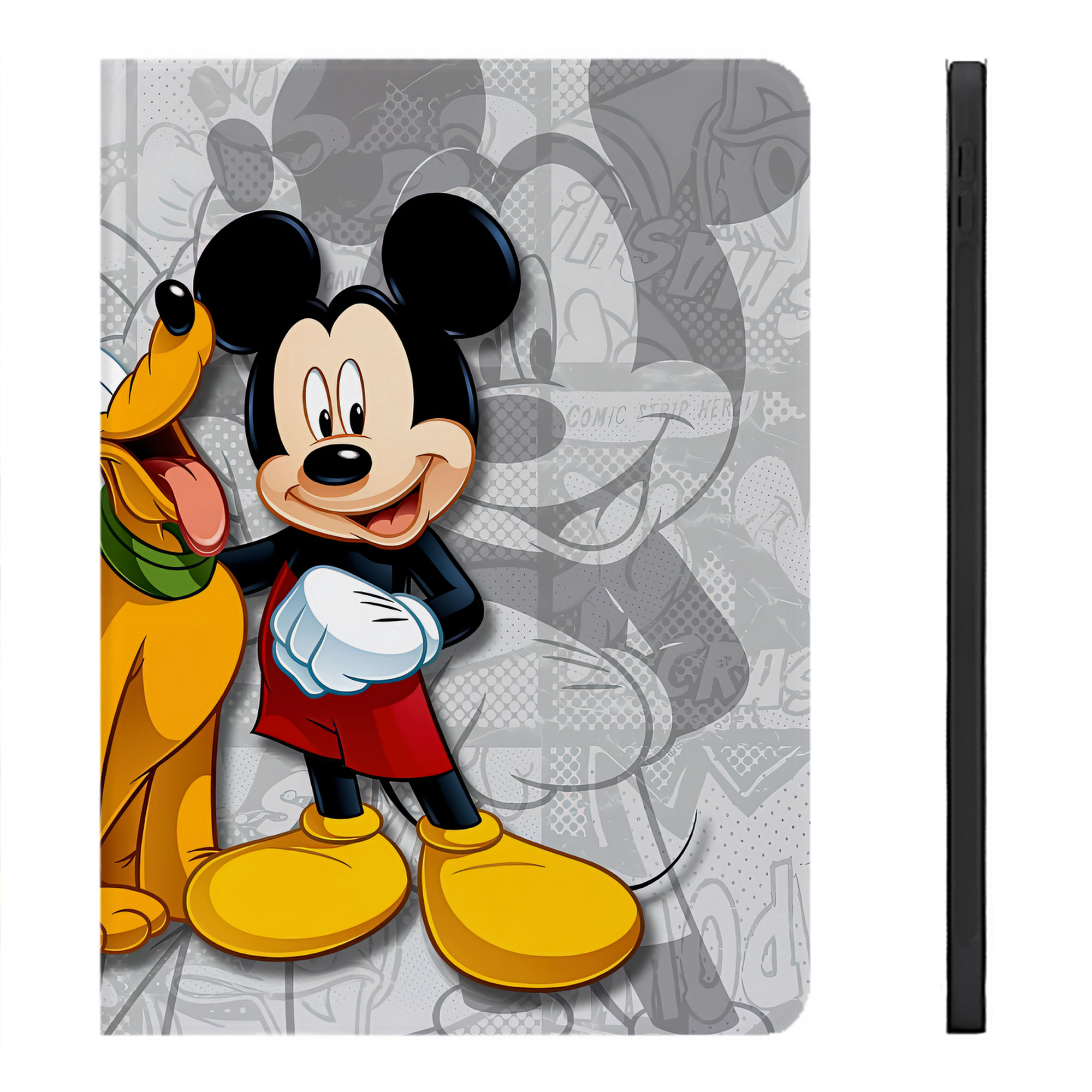 （画像用） ミッキーマウス Mickey Mouse IPadケース ペンホルダー付き ブックスタイルデザイン